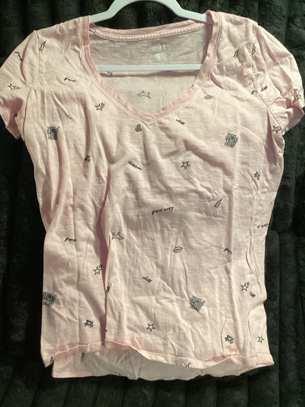 PINK Victoria's Secret Pale Pink Logo Tee